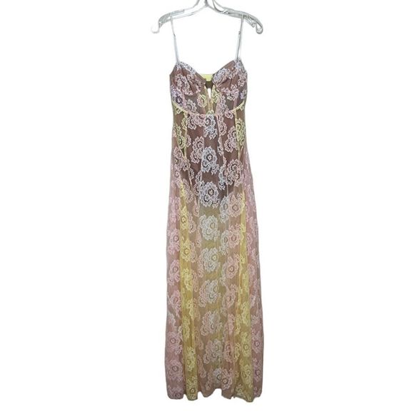 For Love & Lemons - “Blossom” Lace Maxi Dress - NWT, SZ S, Multi Color - Picture 5 of 16